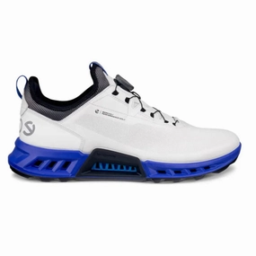 2025 Mens Ecco Biom C4 BOA Golf Shoes - White/Virtual Ecco mens casual golf shoes