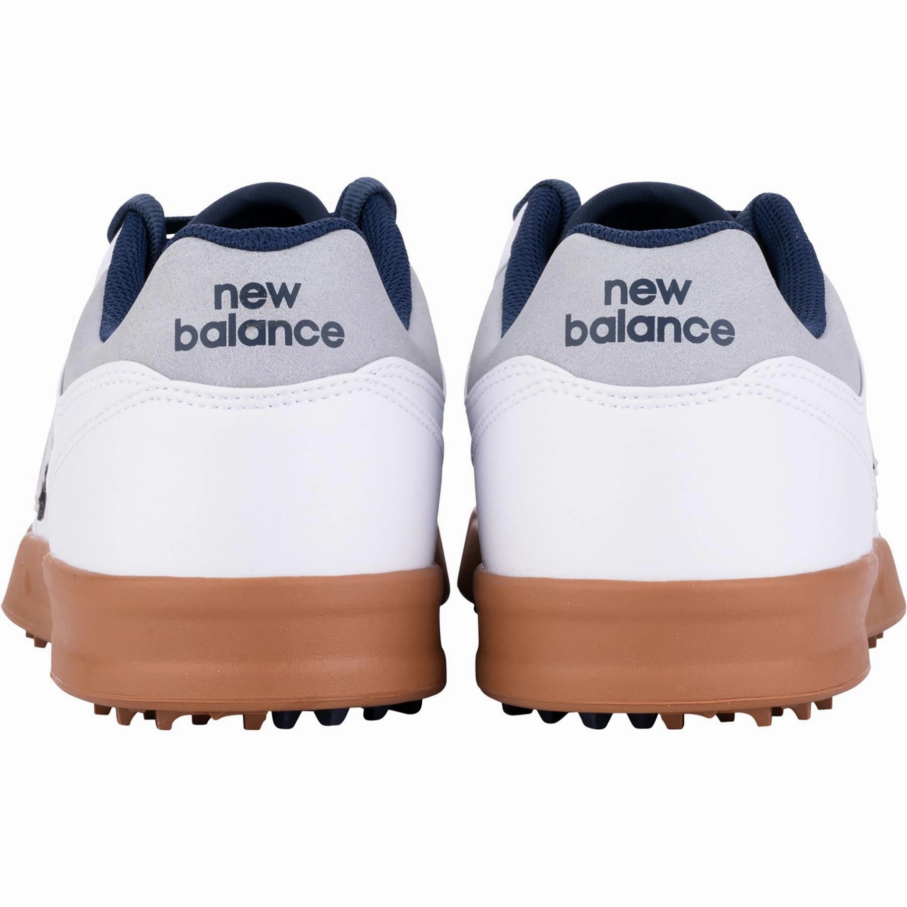 480 Waterproof Spikeless Golf Shoes White/Brown New Balance Men's Golf Footwear