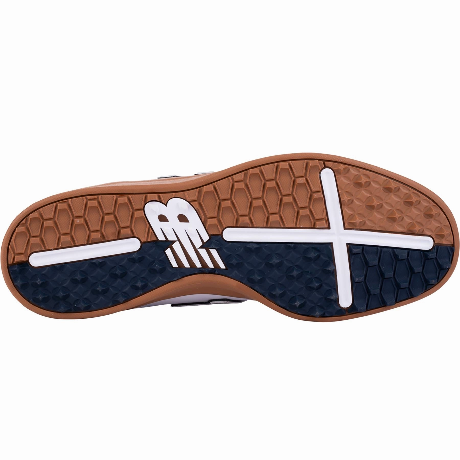 480 Waterproof Spikeless Golf Shoes White/Brown New Balance Men's Golf Footwear
