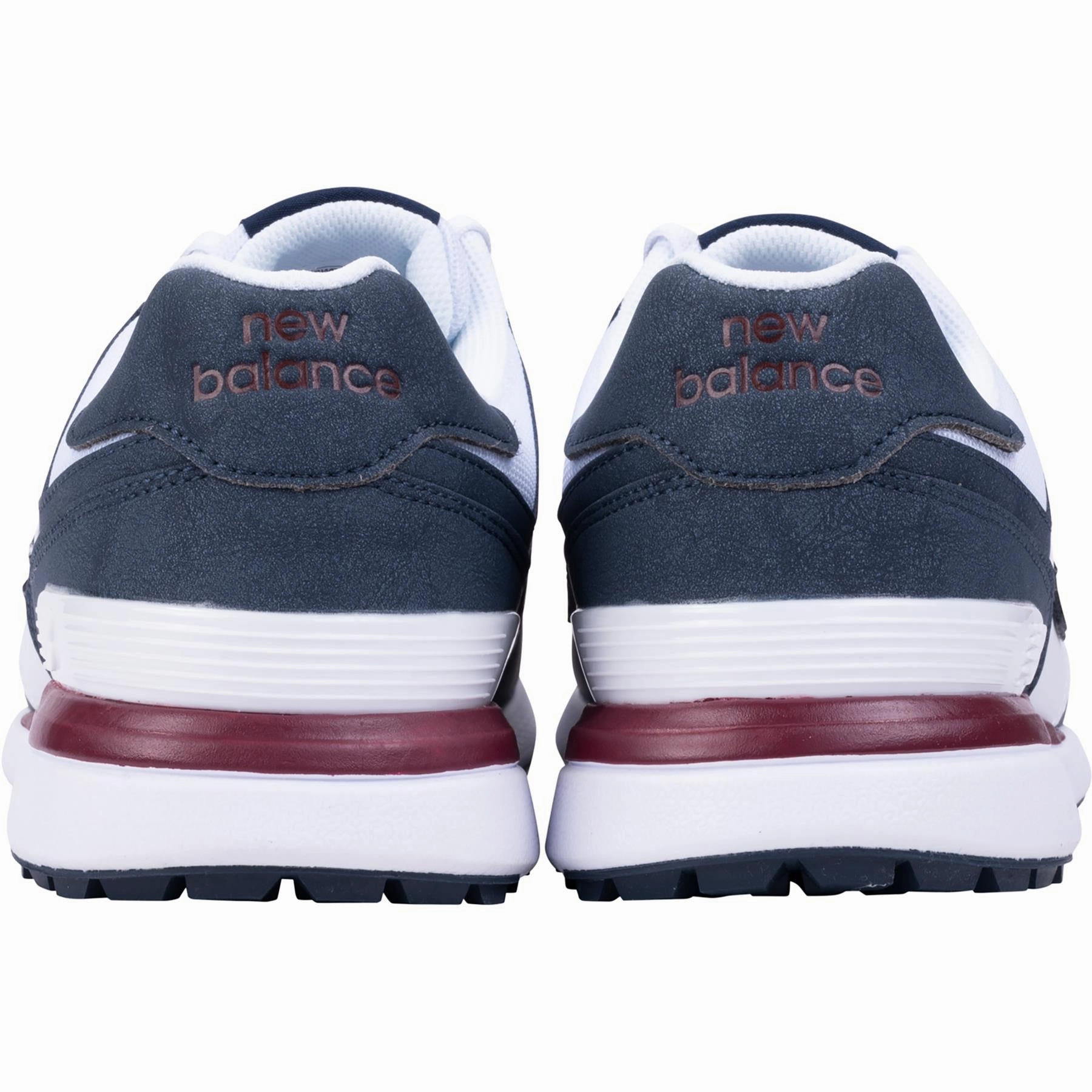 574 Greens v2 Waterproof Spikeless Golf Shoes Blue/White/Red New Balance Men's Golf Footwear