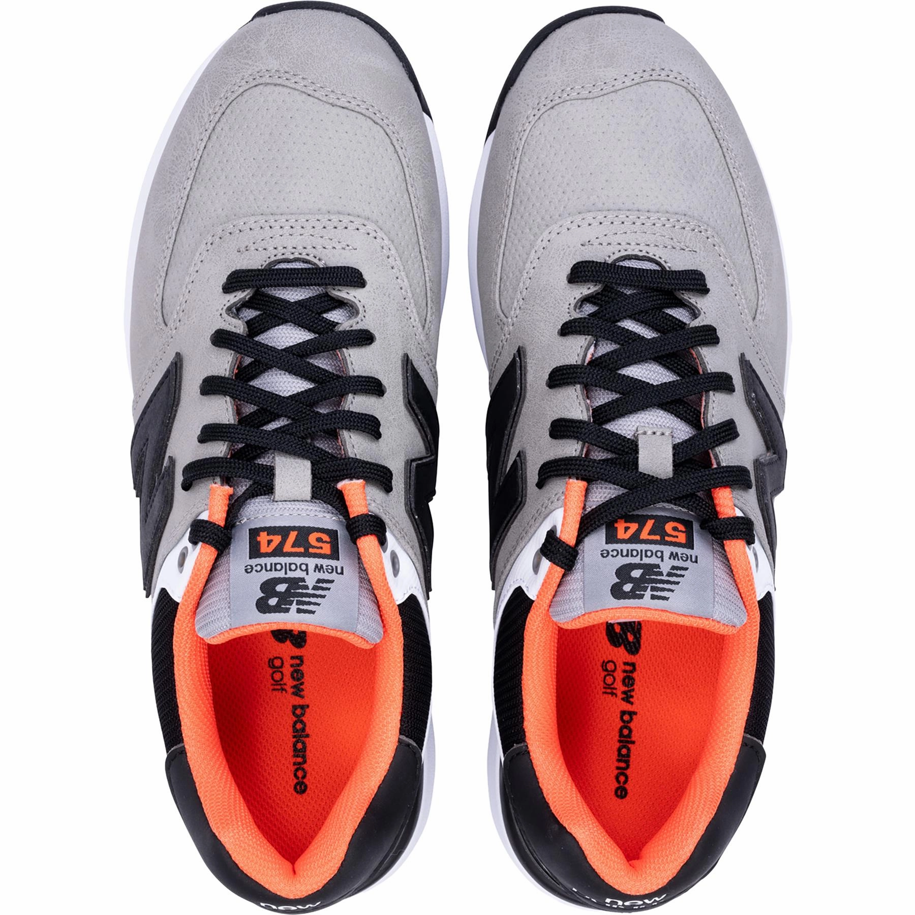 574 Greens v2 Waterproof Spikeless Golf Shoes Grey/Black New Balance Men's Golf Footwear