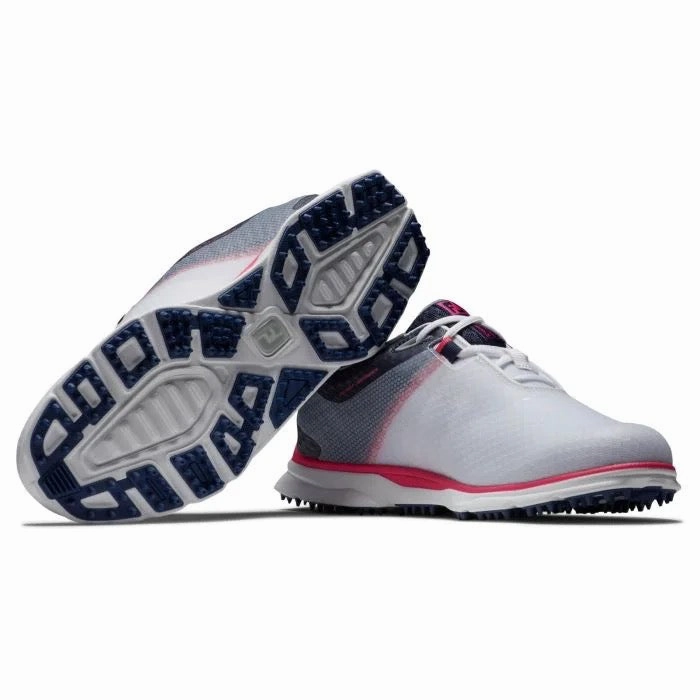 New Womens Footjoy Pro SL Sport Golf Shoes- White/Navy Pink  MSP$175 Cool Street Shoes