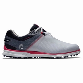 Poolside Shoes Active Drive New Womens Footjoy Pro SL Sport Golf Shoes- White/Navy Pink  MSP$175 Anti-Slip Work Shoes Low Top Shoes