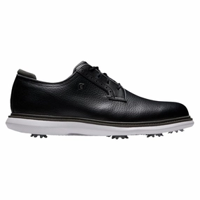Comfort Wear Shoes, Wide Toe Box Shoes, Road Running Sneakers Active Soles FootJoy Traditions Blucher Golf Shoes Black - 24 Men Pulse Stride