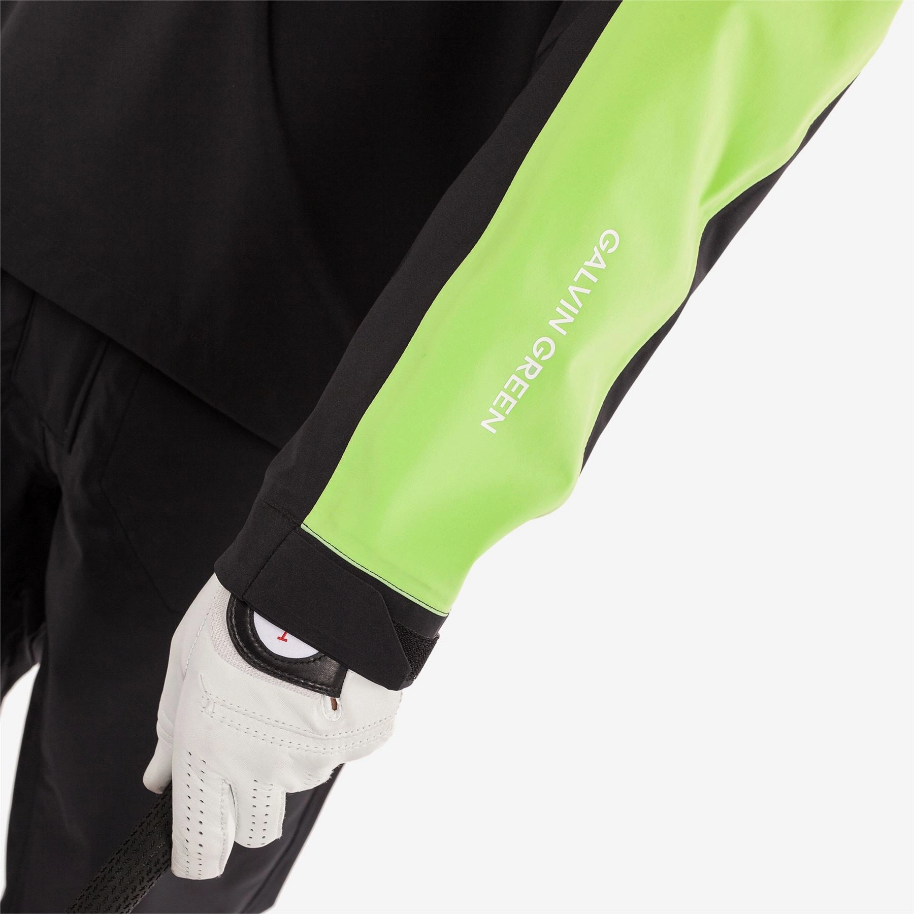 Adam PERTEX Waterproof Jacket Black/Fresh Green Galvin Green Men's Apparel