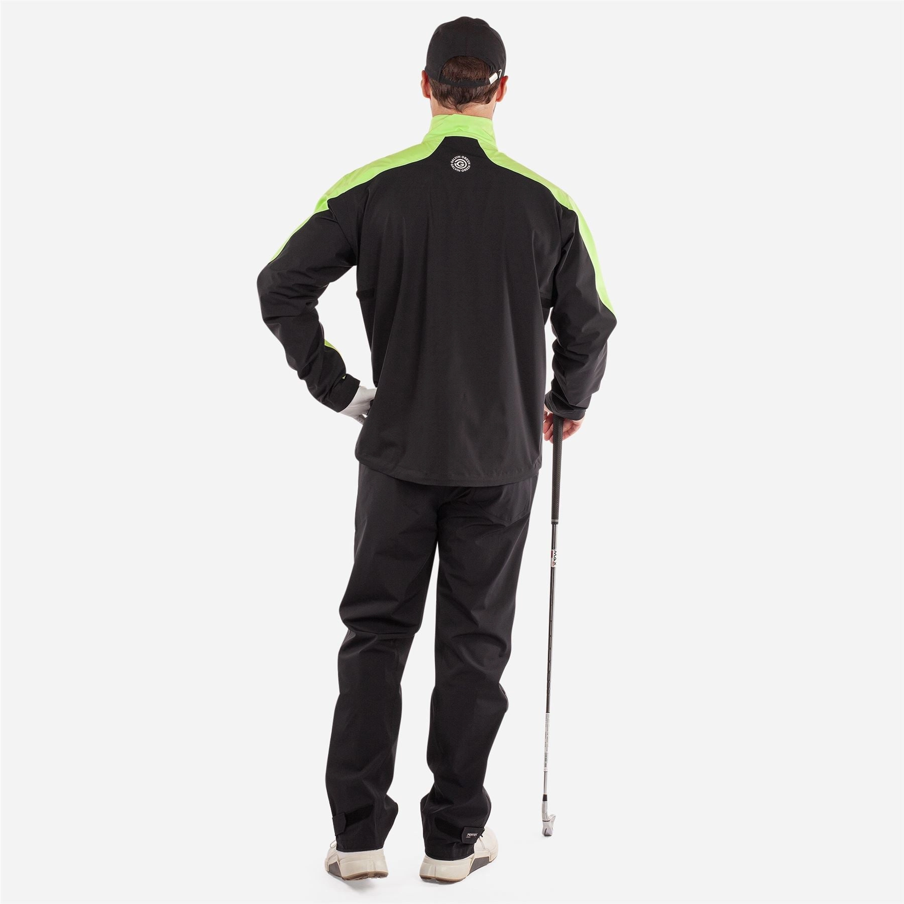 Adam PERTEX Waterproof Jacket Black/Fresh Green Galvin Green Men's Apparel