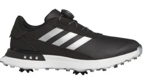 Adidas S2G BOA 24 Golf Shoes in Core Black/Silver Metallic/Wonder Quartz women's boa golf shoes