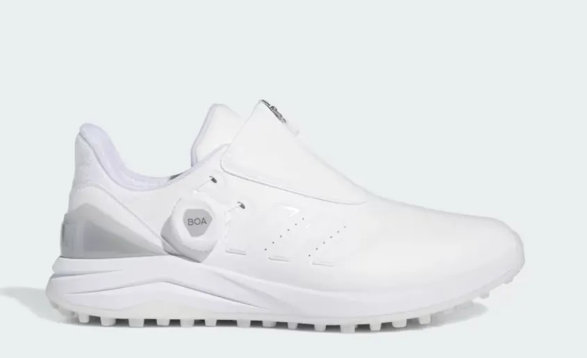 Adidas Solarmotion BOA 24 Spikeless Golf Shoes - Cloud White / Silver Metallic women's boa golf shoes