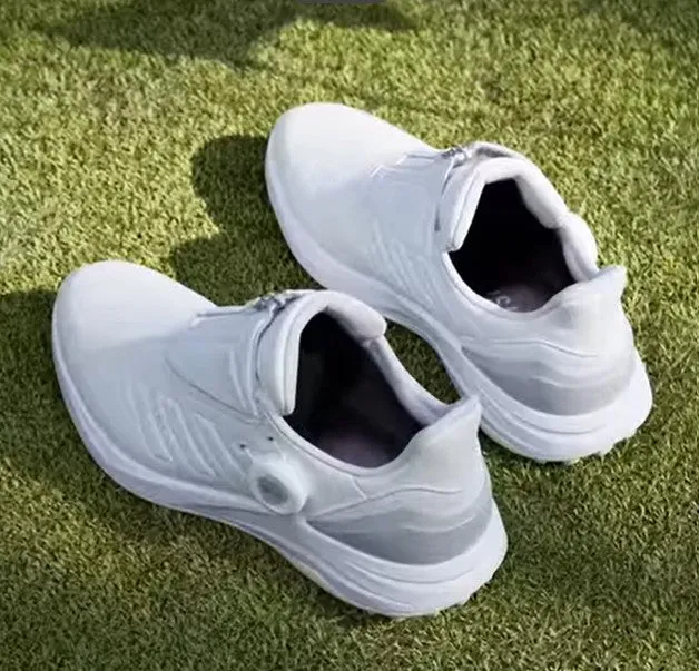 Adidas Solarmotion BOA 24 Spikeless Golf Shoes - Cloud White / Silver Metallic women's Boa golf shoes