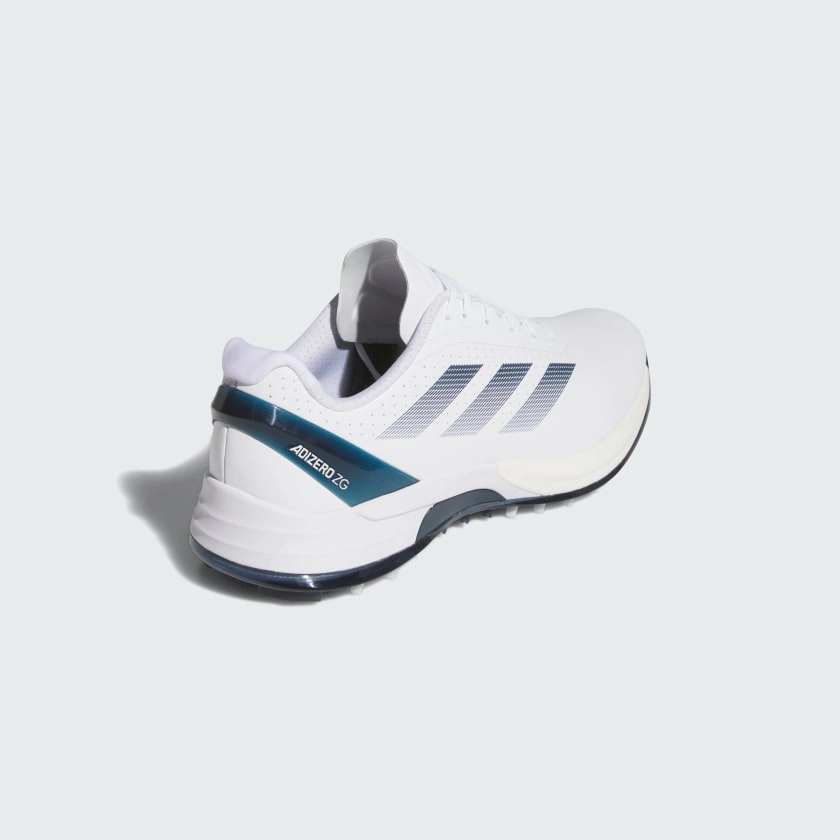 Adidas Adizero ZG Spikeless Golf Shoes - White/Blue Men's Spikeless Golf Shoes