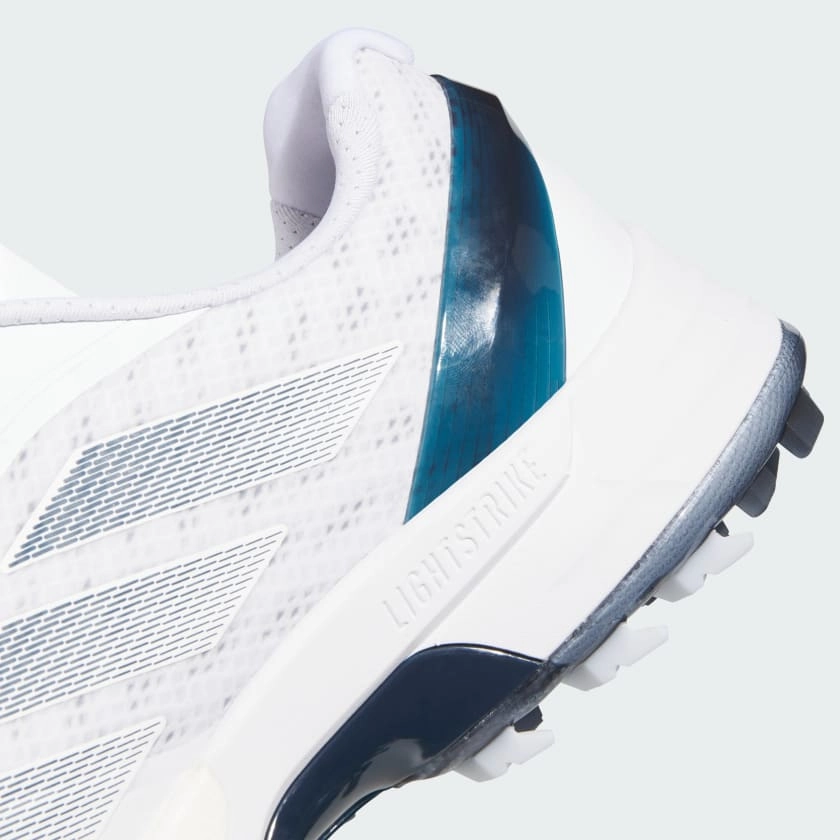 Adidas Adizero ZG Spikeless Golf Shoes - White/Blue Men's Spikeless Golf Shoes