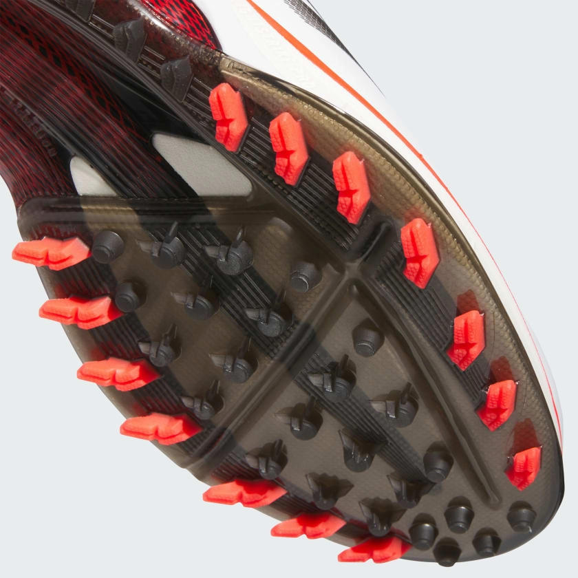 Adidas Adizero ZG Spikeless Golf Shoes - White/Red Men's Spikeless Golf Shoes