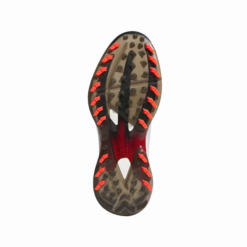 Adidas Adizero ZG Spikeless Golf Shoes - White/Red Men's Spikeless Golf Shoes