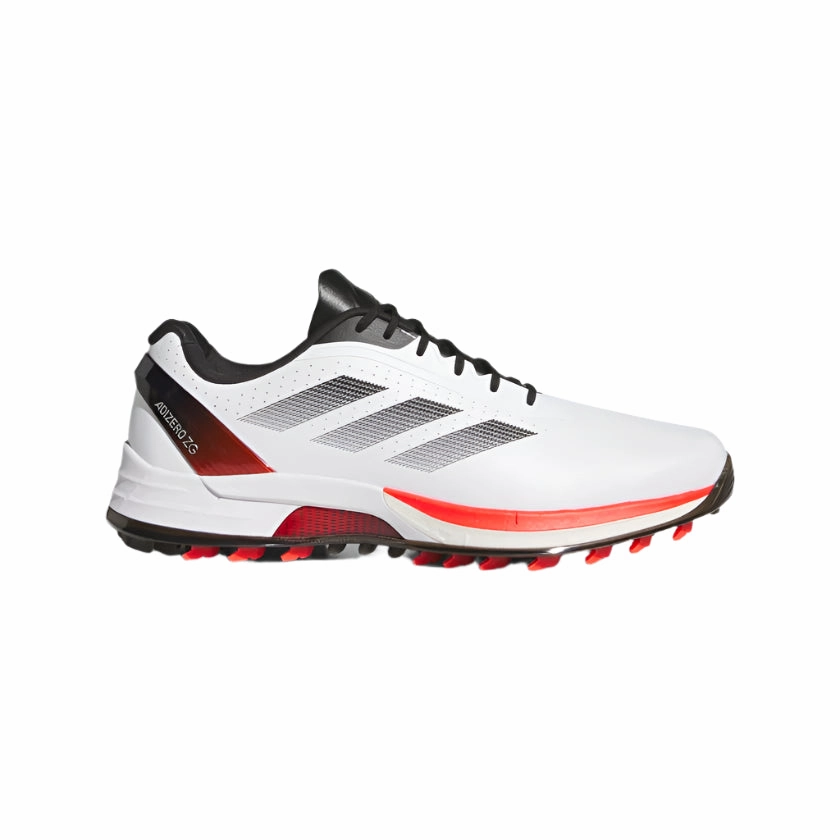 Adidas Adizero ZG Spikeless Golf Shoes - White/Red Mens spikeless golf shoes