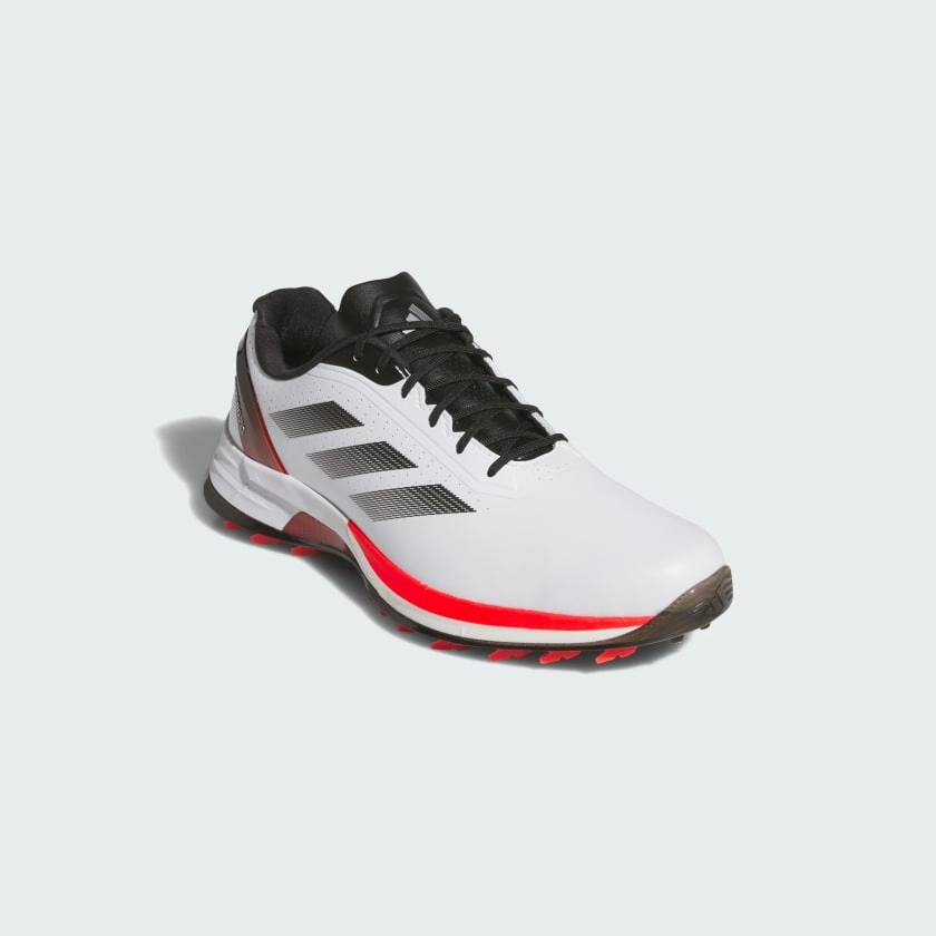Adidas Adizero ZG Spikeless Golf Shoes - White/Red Men's Spikeless Golf Shoes