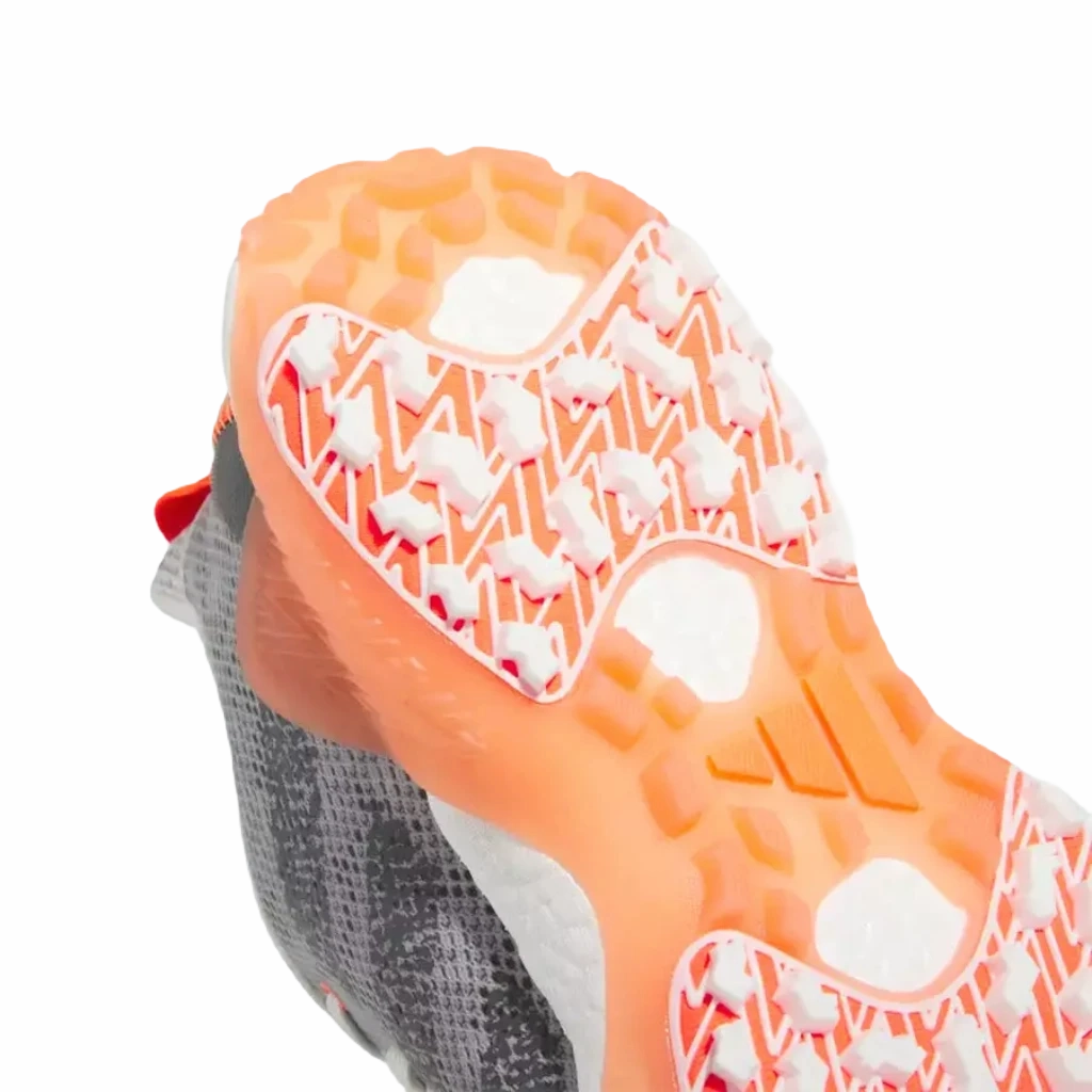 Adidas Codechaos Men's 2022 Spikeless Shoes - Grey/Orange Men's Spikeless Golf Shoes