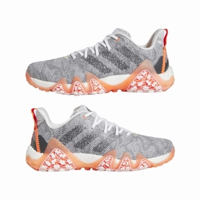 Adidas Codechaos Men's 2022 Spikeless Shoes - Grey/Orange Mens spikeless golf shoes
