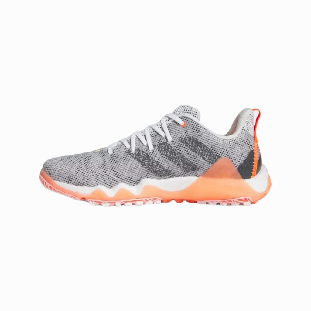 Adidas Codechaos Men's 2022 Spikeless Shoes - Grey/Orange Men's Spikeless Golf Shoes
