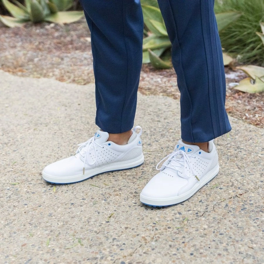 Adidas Flopshot Men's Spikeless Golf Shoes - White Men's Spikeless Golf Shoes