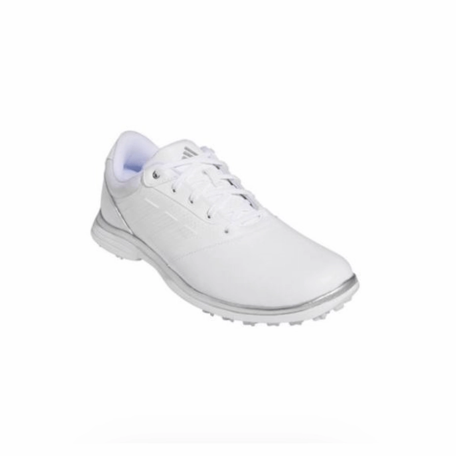 Adidas Ladies Alphaflex 24 Spikeless Golf Shoes - White/Grey Women's Spikeless Golf Shoes