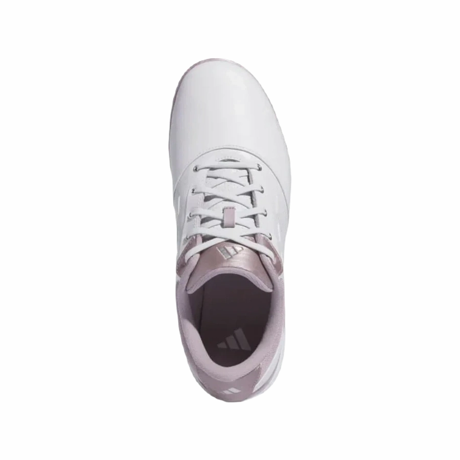 Adidas Ladies Alphaflex 24 Spikeless Golf Shoes - White/Pink Women's Spikeless Golf Shoes