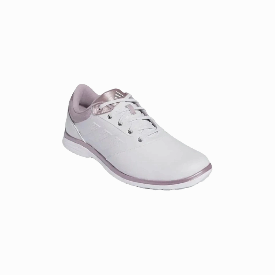 Adidas Ladies Alphaflex 24 Spikeless Golf Shoes - White/Pink Women's Spikeless Golf Shoes