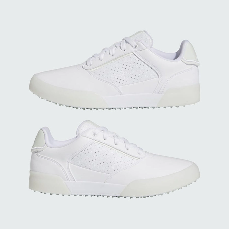 Adidas Ladies Retrocross 24 Spikeless Golf Shoes - White Women's Spikeless Golf Shoes