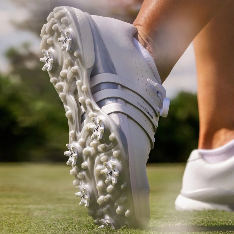 Adidas Ladies Tour360 24 Golf Shoes - White Women's Spiked Golf Shoes