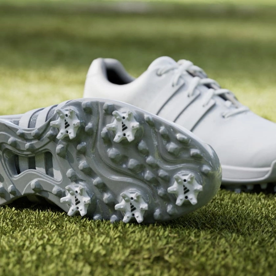Adidas Ladies Tour360 24 Golf Shoes - White Women's Spiked Golf Shoes