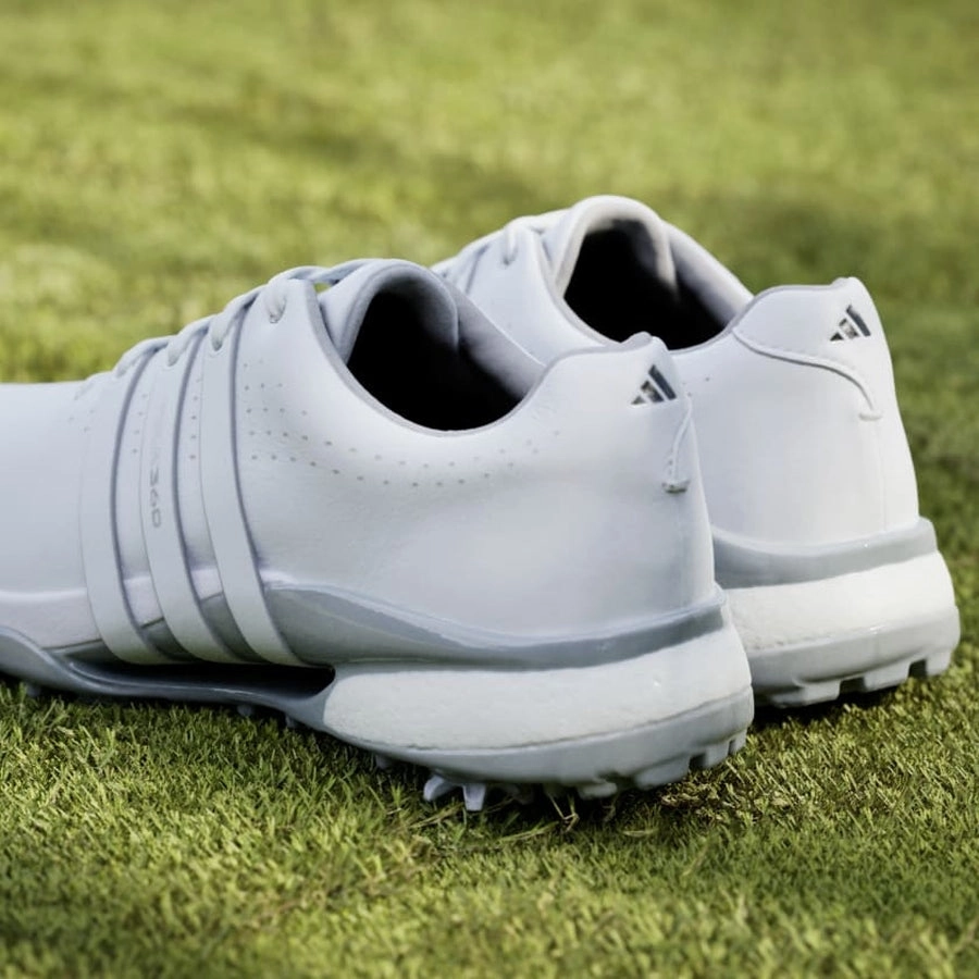 Adidas Ladies Tour360 24 Golf Shoes - White Women's Spiked Golf Shoes