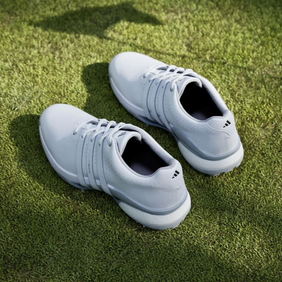 Adidas Ladies Tour360 24 Golf Shoes - White Women's Spiked Golf Shoes