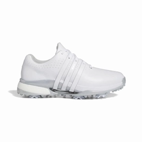 Adidas Ladies Tour360 24 Golf Shoes - White Spiked golf shoes for women