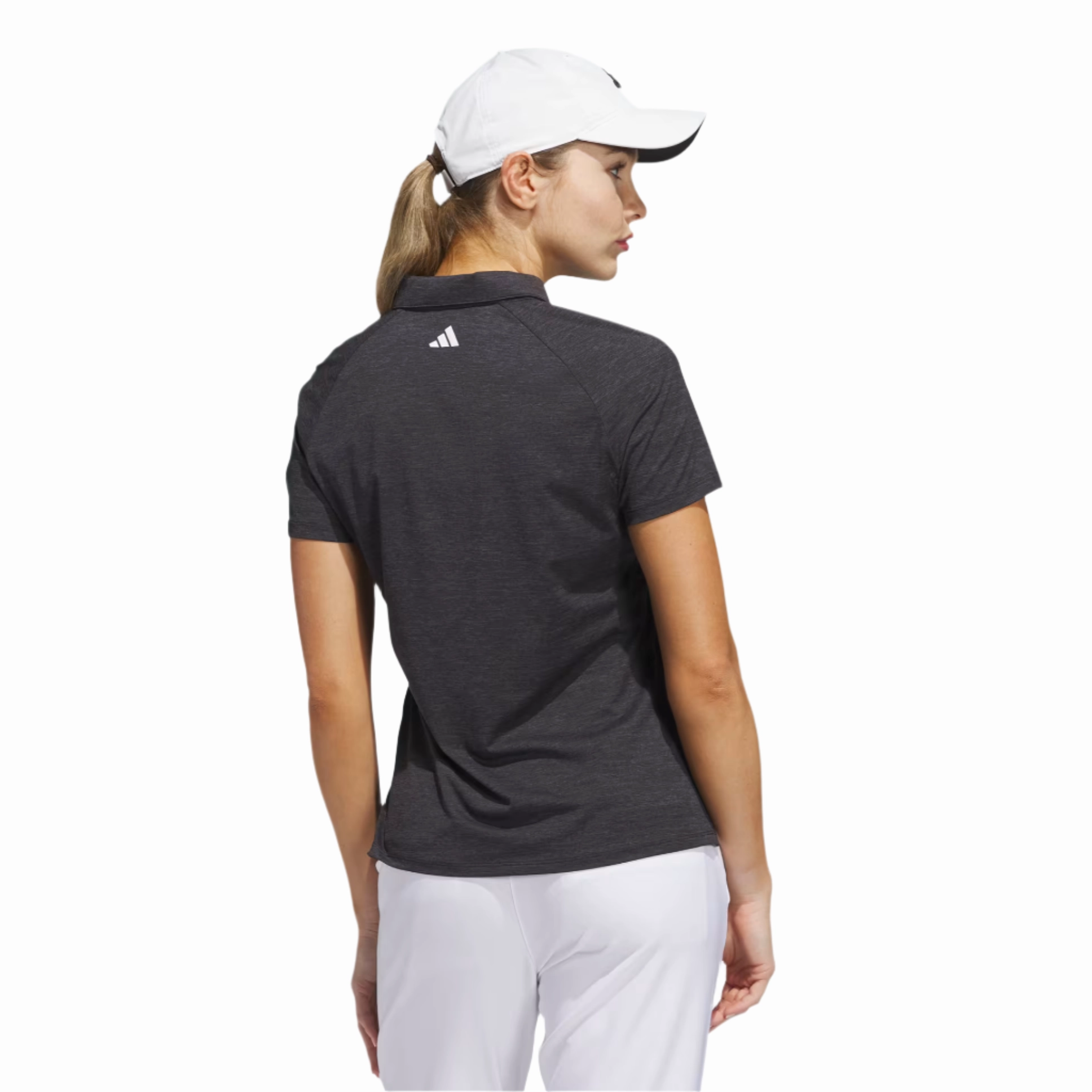 Adidas Ladies Ultimate365 Heathered Twistknit Polo Shirt Adidas Women's Clothing