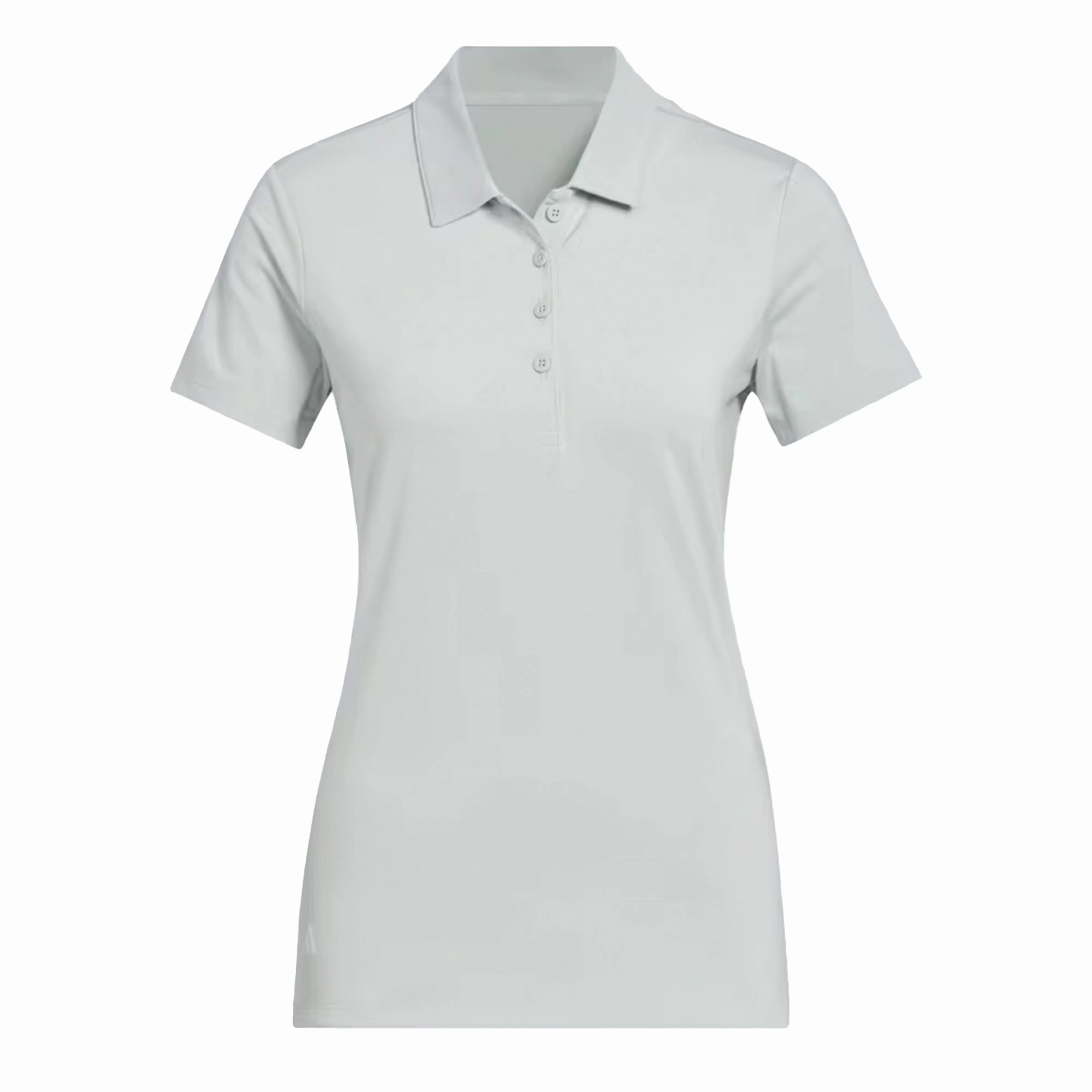 Adidas Ladies Ultimate365 Solid Short Sleeve Polo Shirt - Wonder Silver Adidas women's athletic clothing