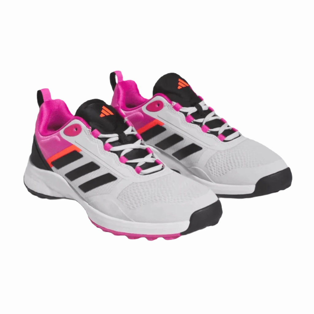 Adidas Ladies Zoysia Golf Shoes - Grey/Pink Women's Spikeless Golf Shoes