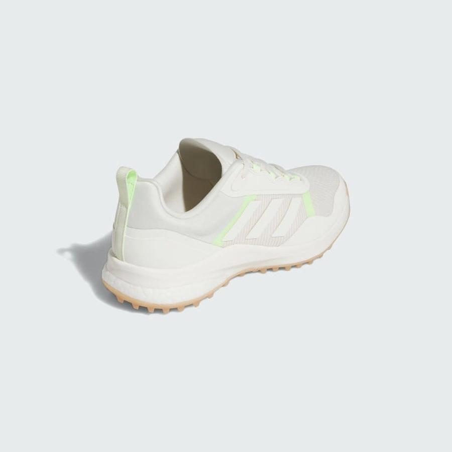 Adidas Ladies Zoysia Golf Shoes - White/Green Women's Spikeless Golf Shoes
