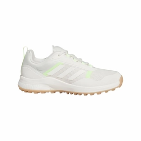 Adidas Ladies Zoysia Golf Shoes - White/Green Women's spikeless golf shoes collection