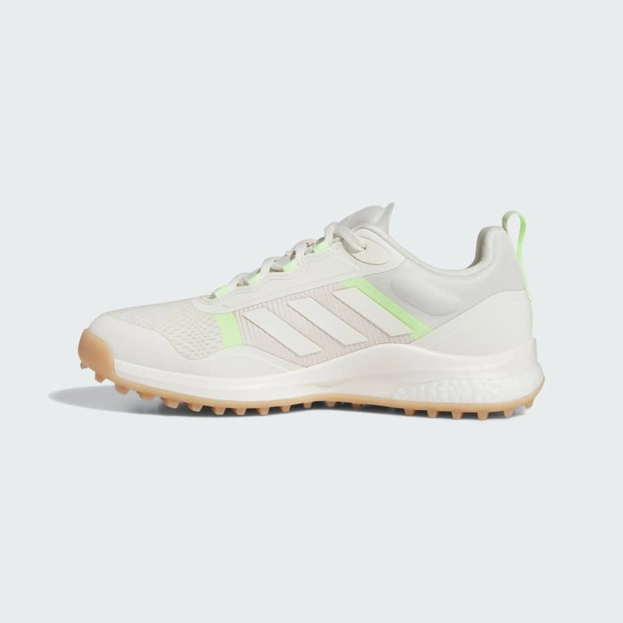 Adidas Ladies Zoysia Golf Shoes - White/Green Women's Spikeless Golf Shoes