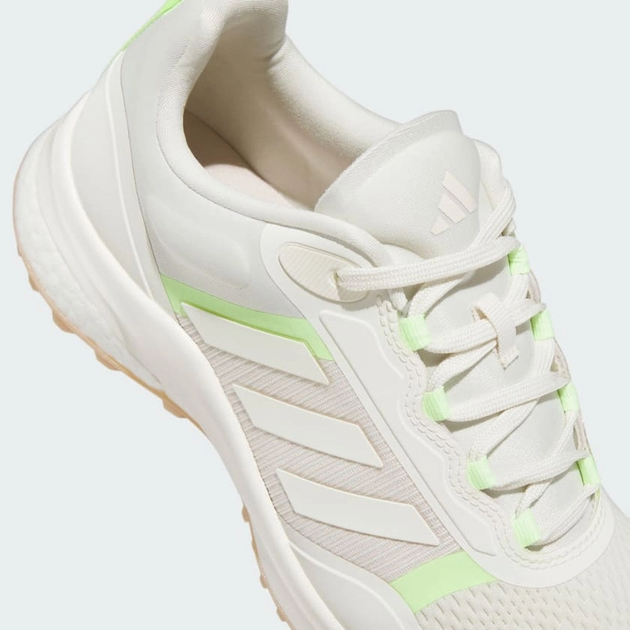 Adidas Ladies Zoysia Golf Shoes - White/Green Women's Spikeless Golf Shoes