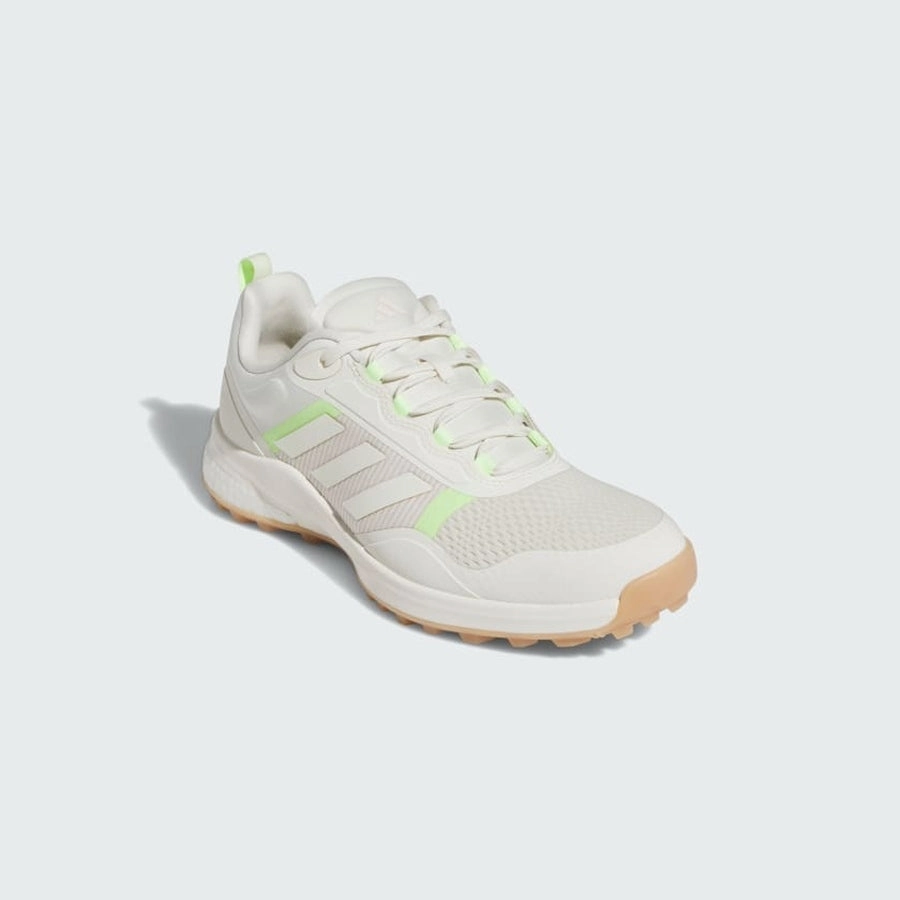 Adidas Ladies Zoysia Golf Shoes - White/Green Women's Spikeless Golf Shoes