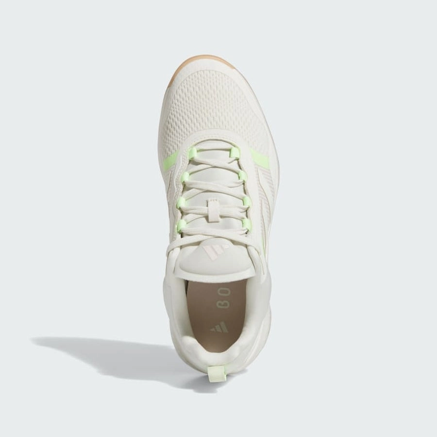 Adidas Ladies Zoysia Golf Shoes - White/Green Women's Spikeless Golf Shoes
