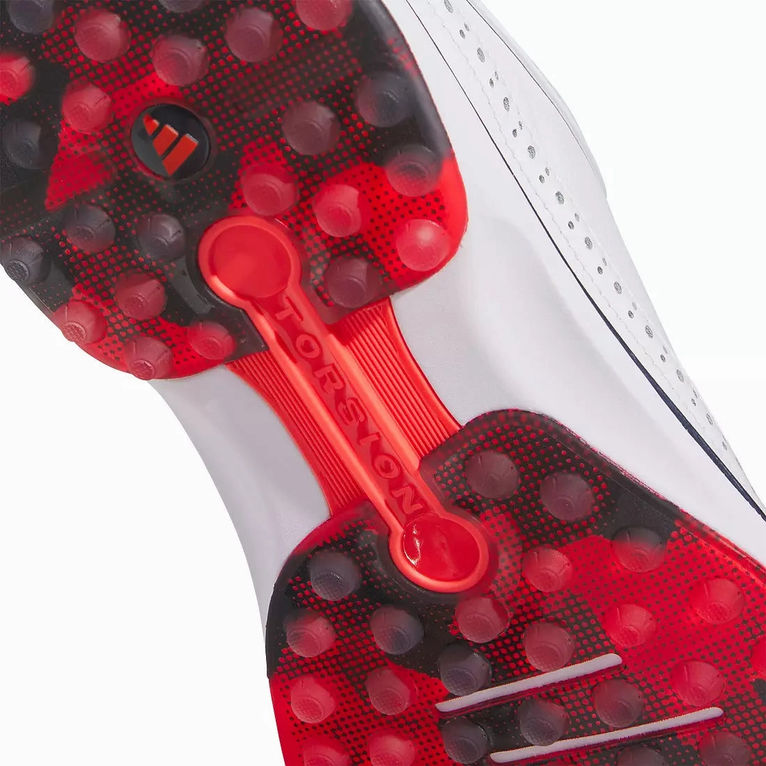 Adidas MC80 Golf Shoes - White/Red Men's Spikeless Golf Shoes