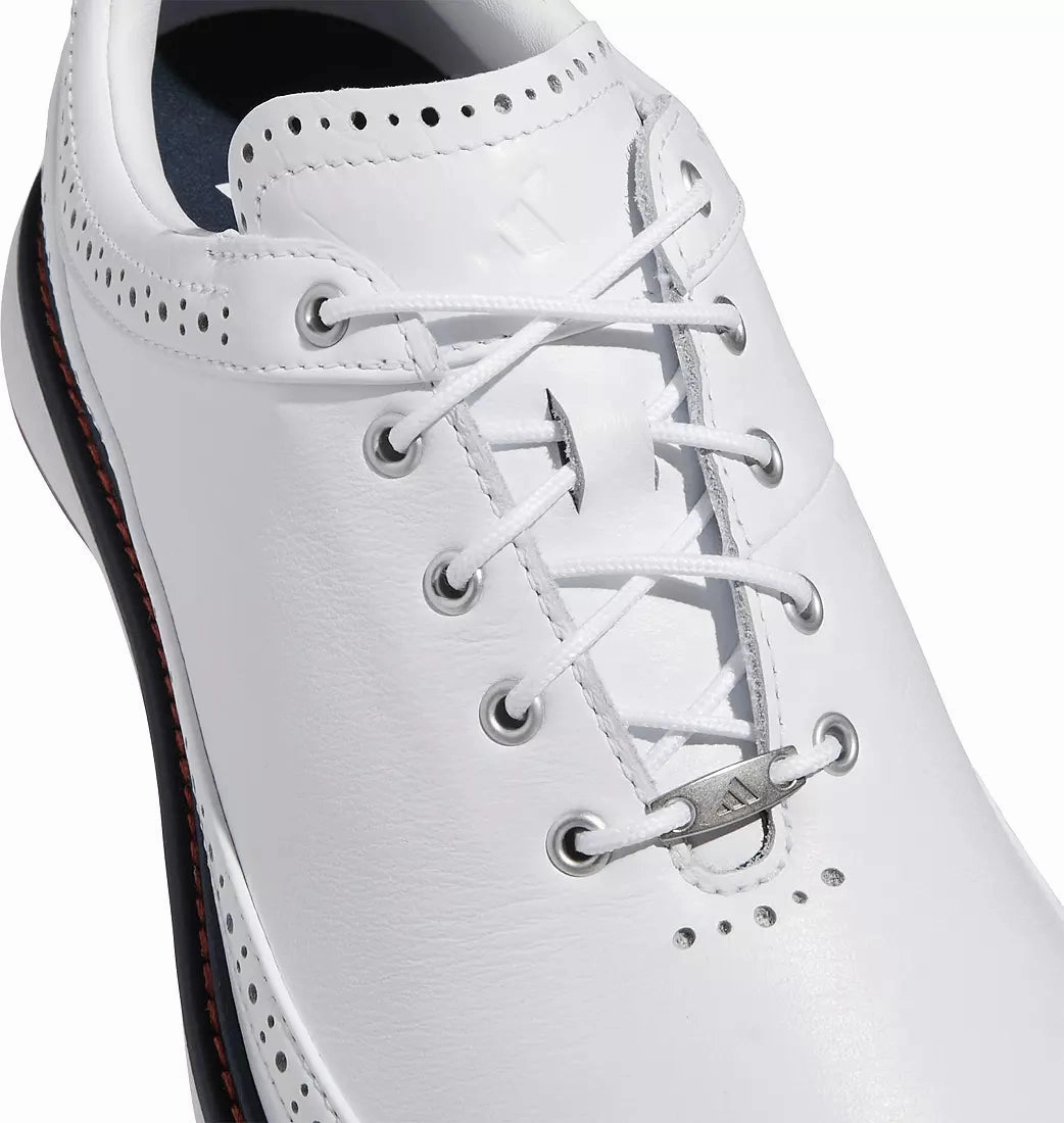 Adidas MC80 Golf Shoes - White/Red Men's Spikeless Golf Shoes