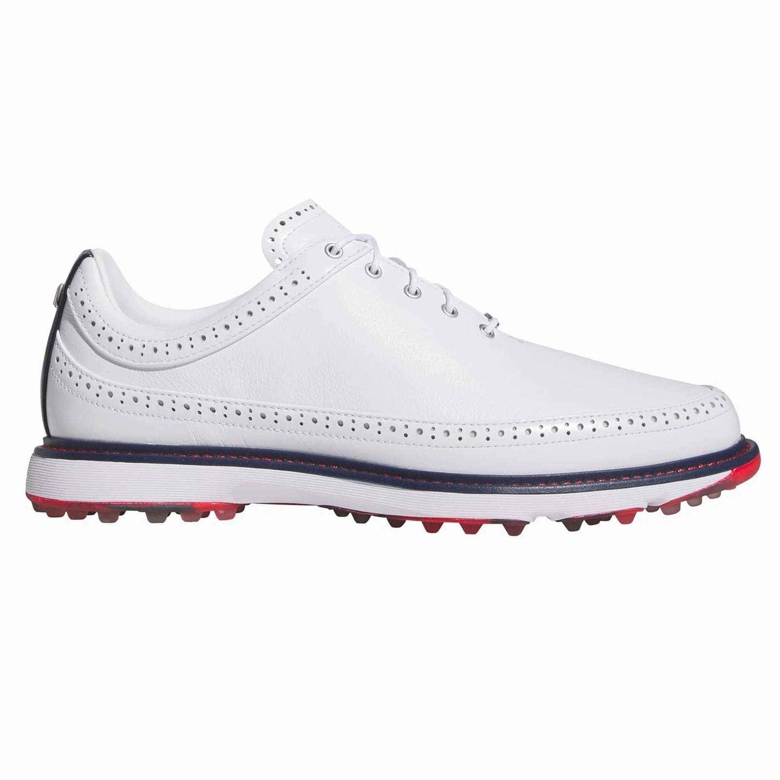 Adidas MC80 Spikeless Golf Shoes - White/Collegiate Navy/Better Scarlet Men's Shoes from Other Brands