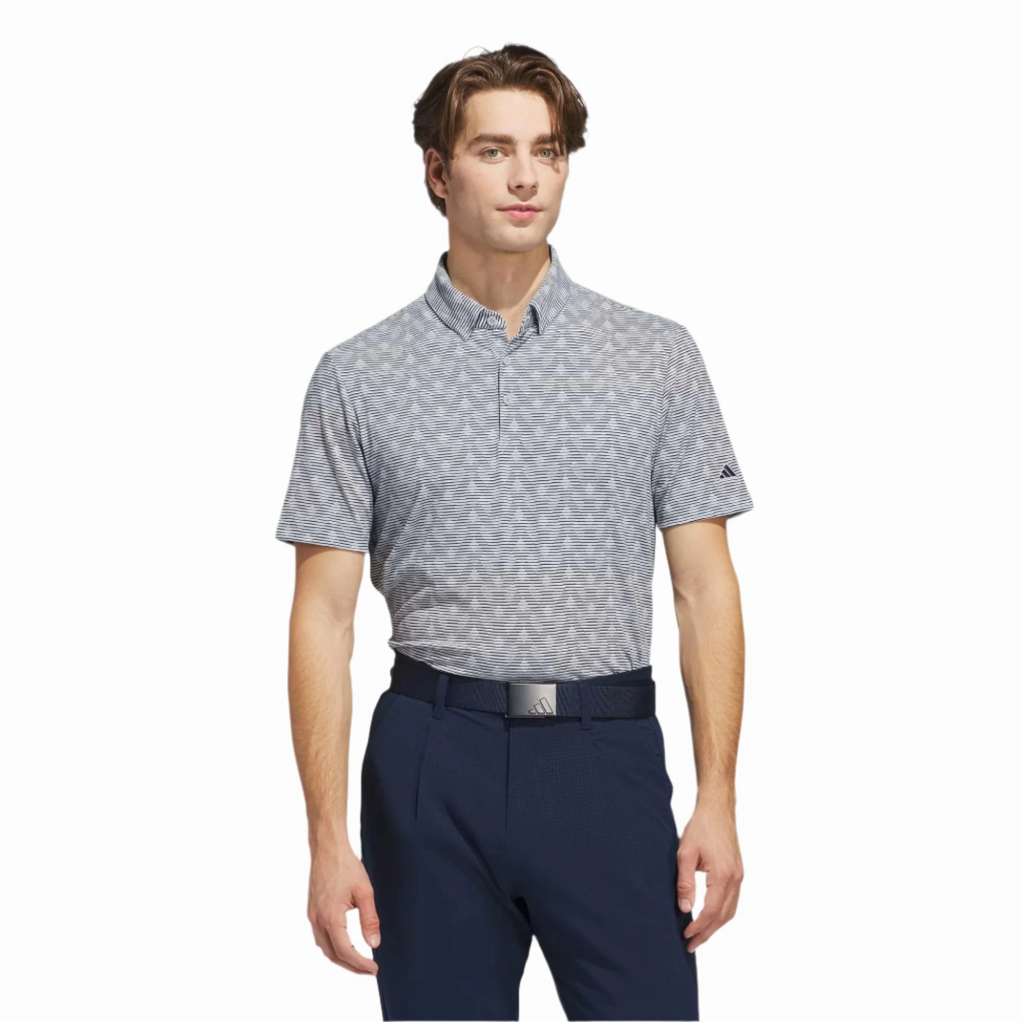 Adidas Men's Go-To Striped Golf Polo Adidas Men's Performance Gear