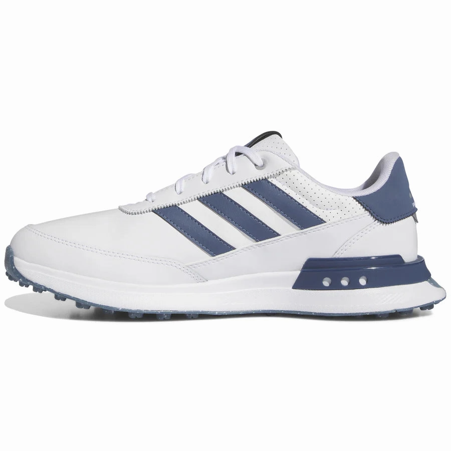 Adidas Men's S2G Spikeless Leather 24 Golf Shoes - White/Navy Men's Spikeless Golf Shoes
