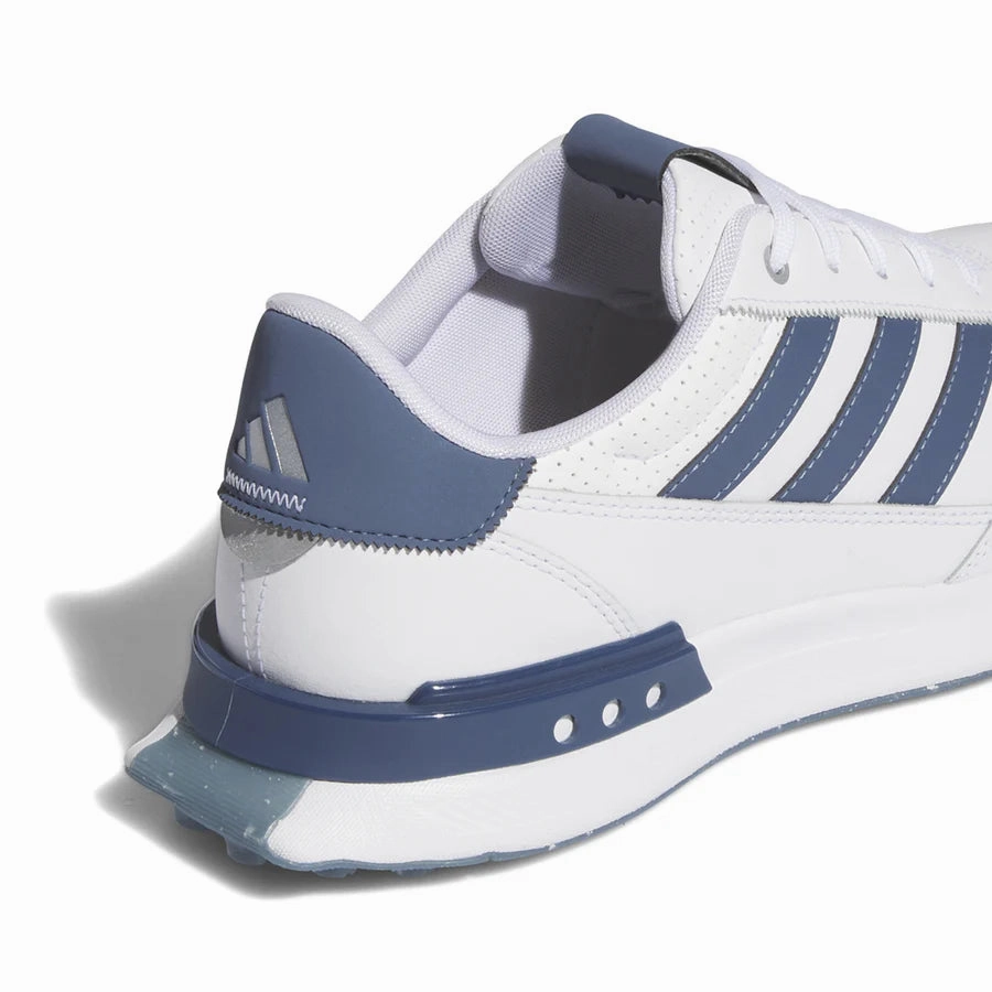 Adidas Men's S2G Spikeless Leather 24 Golf Shoes - White/Navy Men's Spikeless Golf Shoes