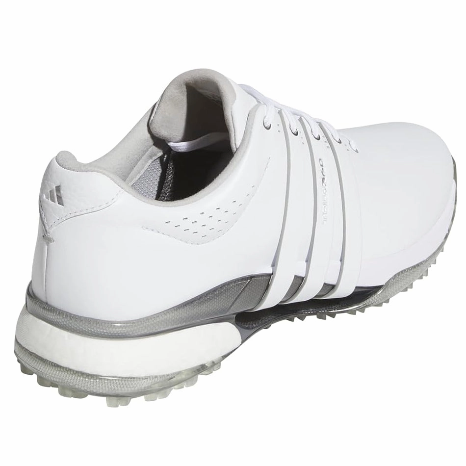 Adidas Men's Tour360 25 Spikeless Golf Shoes - Cloud White/Silver Metallic Men's Shoes from Other Brands