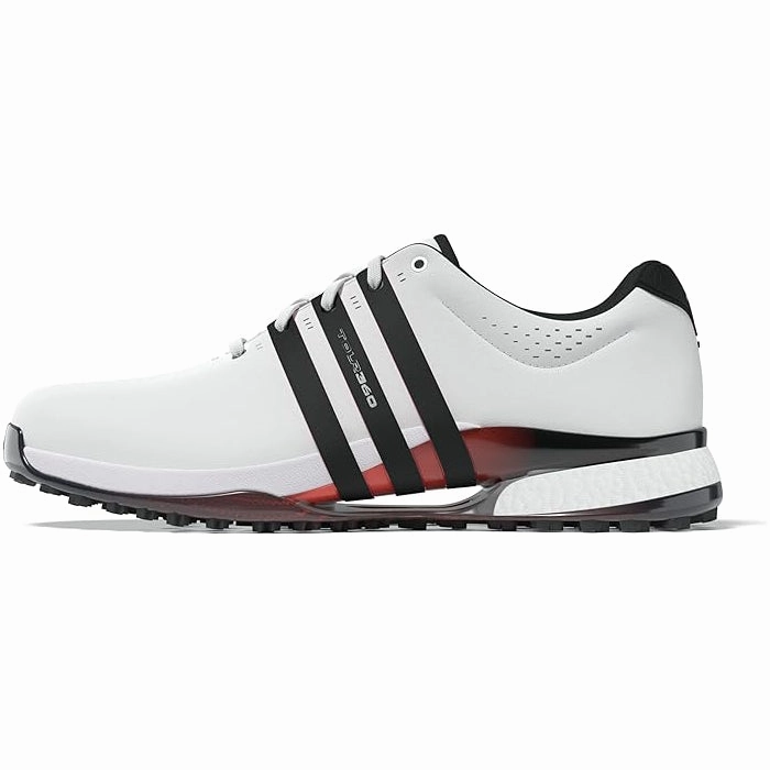 Adidas Men's Tour360 25 Spikeless Golf Shoes - White/Black/Lucid Red Men's Shoes from Other Brands
