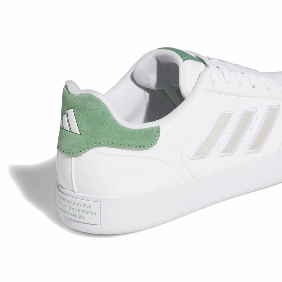 Adidas Retrocross 24 Spikeless Golf Shoes - White/Green Men's Spikeless Golf Shoes